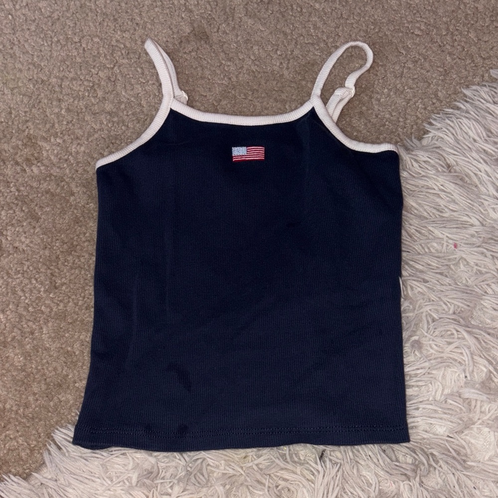 Art Class Navy Camisole with White Straps